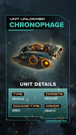 The Chronophage, the first Arc II Equinox Unit, will trap your enemies in time! Earn it tomorrow in Operation: Tremors! | War Commander