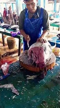 The process of cutting large tuna fish using extraordinary methods and techniques #fishcutting #fish
