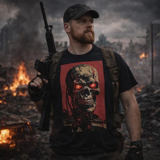 Evil Machine Overlord T-shirt – Heavy Metal Skull Robot Cyberpunk Graphic Tee - Etsy