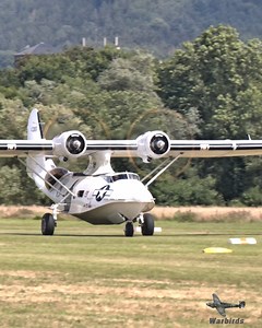 408K views · 9.8K reactions | A true icon of WWII aviation back in the sky! Watch this majestic PBY Catalina depart from Gelnhausen Airfield — a rare sight and pure goosebumps for historic aircraft fans. #PBYCatalina #WW2Aviation #Warbird #FlyingBoat #AviationHistory | Warbirds | Facebook