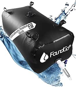 FoundGo Water Storage Bladder Emergency Water Storage Tank, Large Capacity Water Containers, Portable Vinyl Water Storage Barrel for Outdoor/Survival/RV/Garden