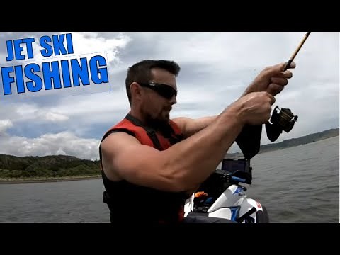 Exploring the shallows fishing from a jet ski