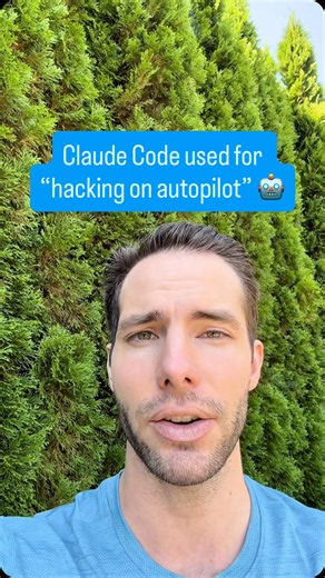 Truman Kain on Instagram: "Claude Code is an extremely powerful AI workflow tool, so it’s no surprise that it’s successful when prompted to carry out cyber attacks. The criminal simply broke the attack out into small parts and Claude Code handled the rest. The Anthropic team caught and shut down this hacker, and they’re working on hardening their tools against this type of misuse, but we should all expect this type of hacking on autopilot to increase. Stay frosty!"