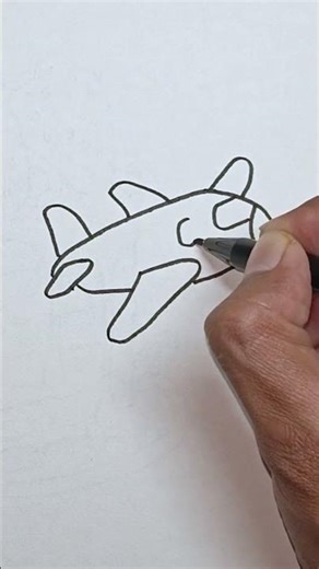 plane and clouds . #drawing #drawingprocess #simpledrawing #art #drawingtutorial #drawling #sketch