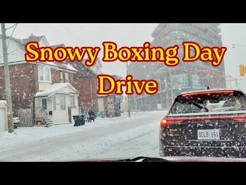 Toronto Streets in Heavy Snow ❄️ Relaxing Boxing Day Drive I Life in Toronto #exploretoronto #drive