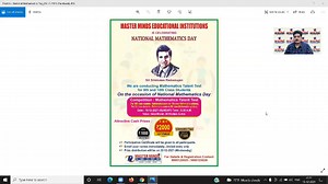 CONDUCTING MATHS FEST ON DEC 19TH ON OCCASION OF SRI SRINIVASA RAMANUJAN BIRTHDAY | MASTERMINDS For CA