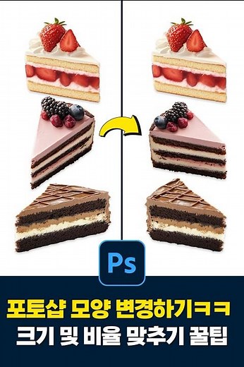 포토샵 30초팁! 물체 모양 변경하기ㅋㅋ (왜곡 및 비율 맞추기 꿀팁✨)