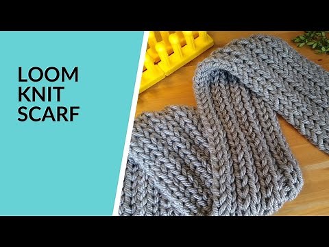 Zippy Loom Double Knit Rib Stitch Scarf | Loom Knitting