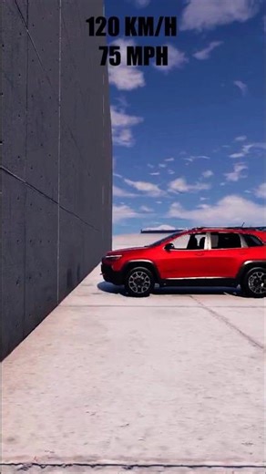Jeep Cherokee trailhawk speed crash test 🔥
