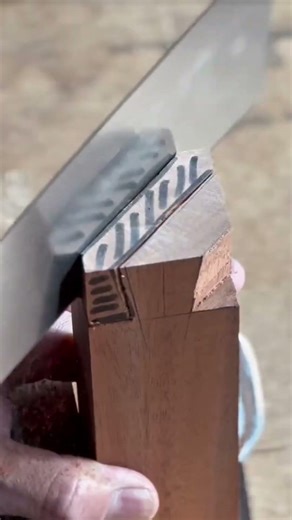 An arrangement of wooden planks and joints using wood jointing techniques #woodworking #shorts