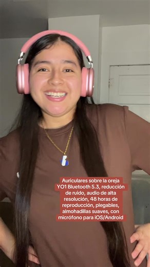 Auriculares sobre la oreja YO1 Bluetooth 5.3, reducción de ruido, audio de alta resolución, 48 horas de reproducción, plegables, almohadillas suaves, con micrófono para iOS/Android #auriculares #bluetooth #android #reduccionderuido #auriculares