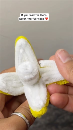 Banana Fuzzy Tutorial ❤️❤️ #fuzzycrafts #craft
