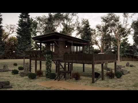 5x6 m Wooden Stilt House | Smart Elevated Design with Cozy Rustic Style