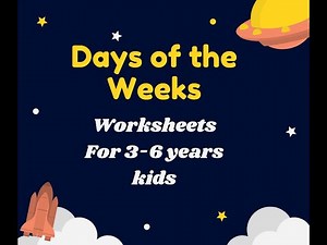 Days of the Week Activities| Days of Weeks Worksheets for Nursery , LKG , UKG Kids| 7 Days of Weeks