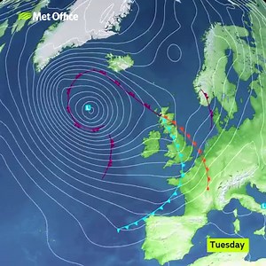 Wet and windy this week It's been a wet October so far, and more rain is on the way! Low pressure is in charge through the rest of this week, bringing spells of heavy rain and gusty winds Rain will be particularly heavy in Wales and northwest England on Thursday & Friday. A warning has been issued http://bit.ly/WxWarning | Met Office