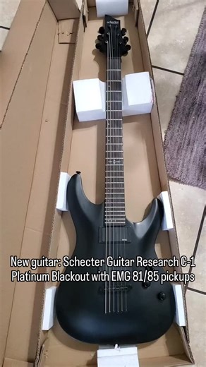 Rocky on Instagram: "New guitar: Schecter Guitar Research C-1 Platinum Blackout with EMG 81/85 pickups #schecter #guitar #schecterguitars #emgpickups #activepickups"