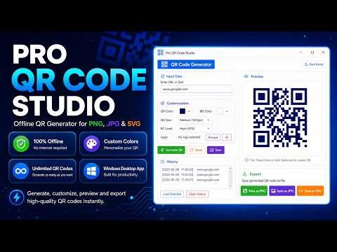 💻 Build Pro QR Code Generator in Python | Desktop App + Full Source Code (Full Project)