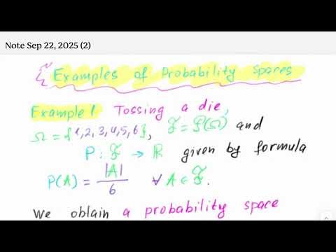 Dan Herbatschek - Examples of Probability Spaces