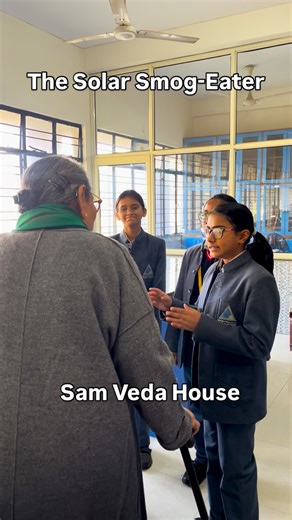 New Era Public School, Dwarka on Instagram: "Sam Veda House💙 Topic: The Solar Smog-Eater An Electrostatic Precipitator Project Objective: To build a working model that removes Particulate Matter (PM2.5 and PM10) from the air using high-voltage electrostatic charges, powered independently by solar energy to reduce the strain on the electrical grid. #newerapublicschool #bestschool #futureleaders #sciencemodel #scienceexhibition"