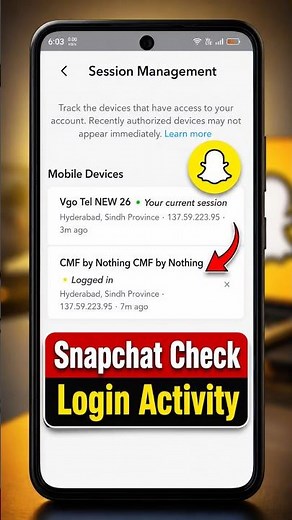 Snapchat id kis phone me login hai kaise pata kare | Snapchat where you're logged in
