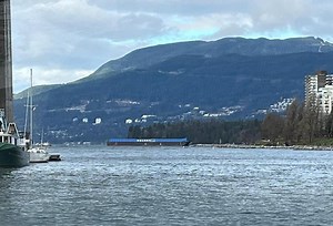 Loose barge in English Bay - CityNews Vancouver