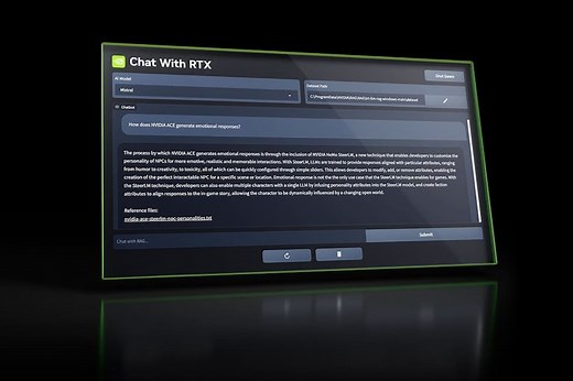 Nvidia Releases AI Chatbot Chat With RTX That Runs Locally on Windows PC