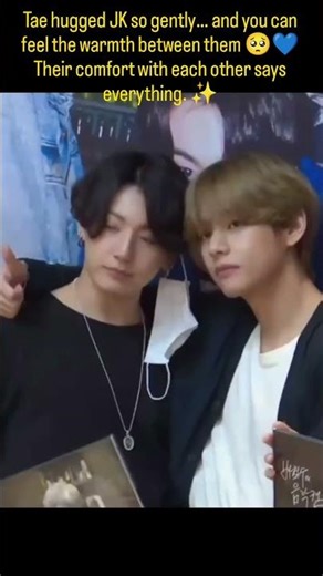 Tae’s Gentle Hug for JK… So Soft & Heartfelt 💙❤️#Taekook #Vkook #Taehyung #Jungkook #BTS