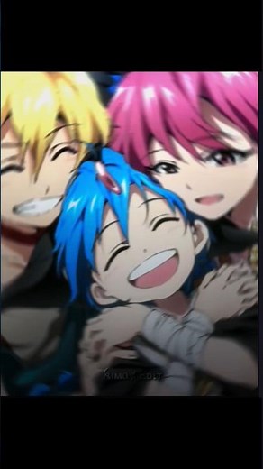 Witness the evolution of the Legendary Trio⚔️ #Magi #Aladdin #Alibaba #Morgiana #AnimeEdit #viral