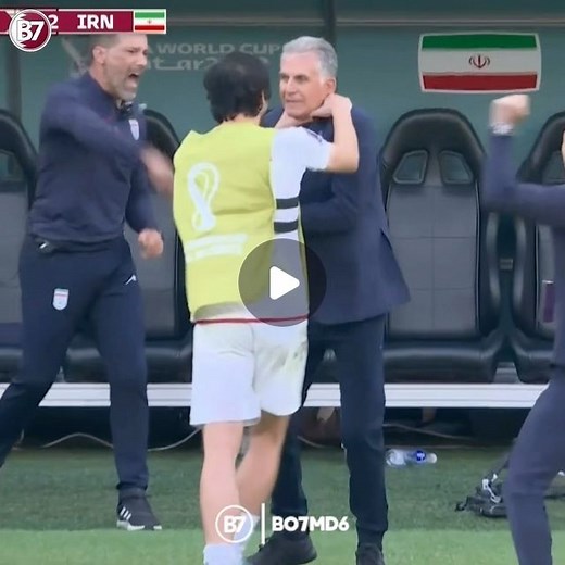 ‎Bo7md - بوحمد‎ on Instagram‎: "ردة فعل سردار ازمون بعد هدف ايران الثاني 😂😂"‎