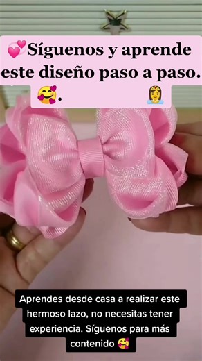Tutorial de lazo boutique rosa - Cómo hacer moños desde casa