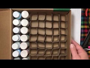 DIY Recycled Craft Paint Storage Box, Super Easy and Very Effective :)