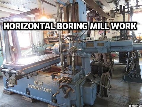 Old Steam Powered Machine Shop 61 Horizontal Boring Mill Work