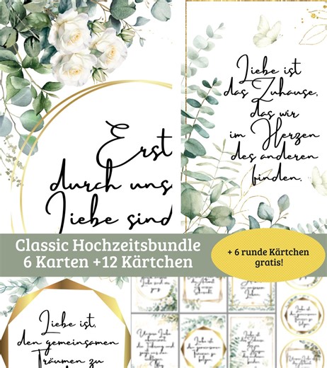 Floral Wedding Card Bundle (digital Download) - Etsy