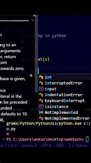 Stop Getting Type Errors! (Python Casting Trick) #shorts #youtubeshorts