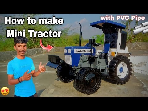 How to make mini Tractor with PVC Pipe 🔥🚀 Swaraj 744 At Home 💪 ‪@bharatpanwar5578‬