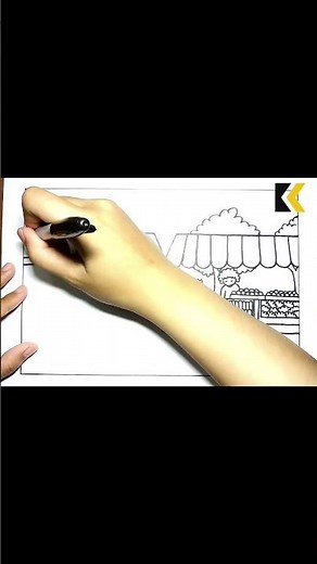 How To Draw Market Easily #market #scenery #scenerydrawing #drawingtutorial #drawing