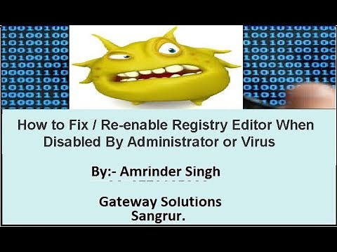 How to Fix or Enable Registry Editor Disabled By Administrator or Virus