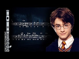 Harry Potter - Hedwig's Theme | Flute Animated Sheet Music & Backing Track | Easy