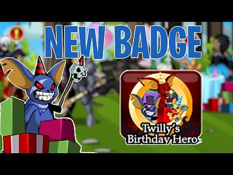 AQW Twilly's Birthday Hero Badge (14th Birthday Badge) | How To Get It
