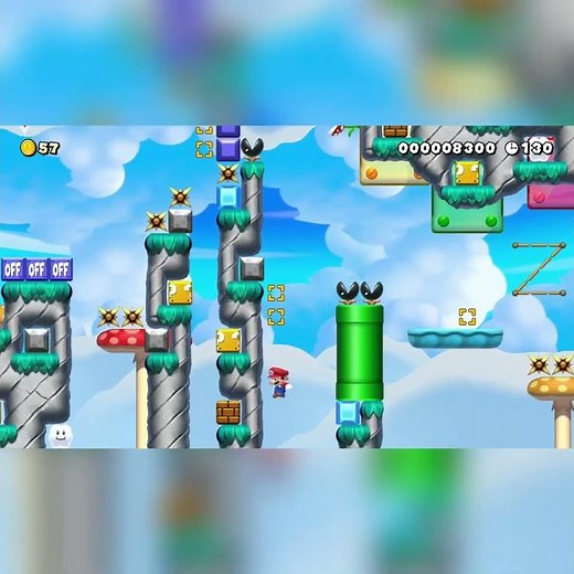 ⁀⬤ Parkour Over the Rainbow ⬤⁀ by Prxston #shorts 🍄Super Mario Maker 2 ✹Switch✹ No Commentary #drf