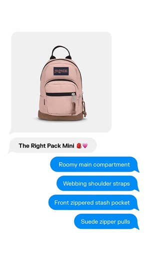 6.6K views · 137 reactions | The Right Pack just got a new look, and it's made for the small backpack lovers! Don't be fooled by its tiny size—this bag is spacious and roomy enough to fit all your daily essentials.  Available in-store or online at jansport.com.ph. #JanSportPH #AlwaysWithYou | JanSport Philippines | Facebook