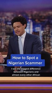 2.6M views · 56K reactions | Explaining to Burna Boy how to spot a Nigerian Scammer  #scammer #howto #comedy | Trevor Noah | Facebook