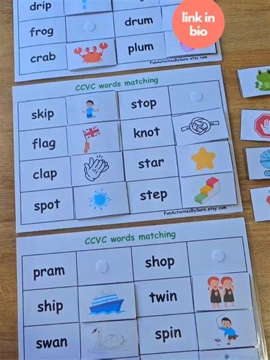 CCVC words matching mats #creatorsearchinsights #ccvcwords #phonics #activityforkids #viral @Fun Activities By Sura @Fun Activities By Sura @Fun Activities By Sura @Fun Activities By Sura