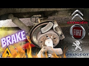 Fiat Ducato ,Peugeot Boxer ,Citroen Jumper Change rear brake pads, remove disc and clean brake shoes