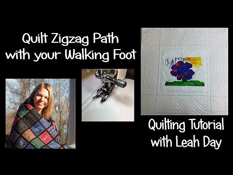 Machine Quilt Zigzag Path with Your Walking Foot