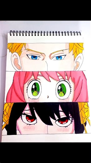 draw spy family characters eyes 💕 #spyxfamily #anime #animedrawing #viral #shorts