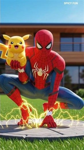 Sonic Vs Pikachu Battle 🔥 #spiderman #shorts