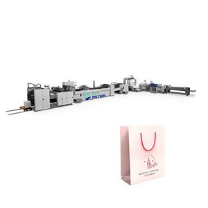 [Hot Item] Fully Automatic Luxury Shopping Paper Bag Making Machine Production Line Equipment