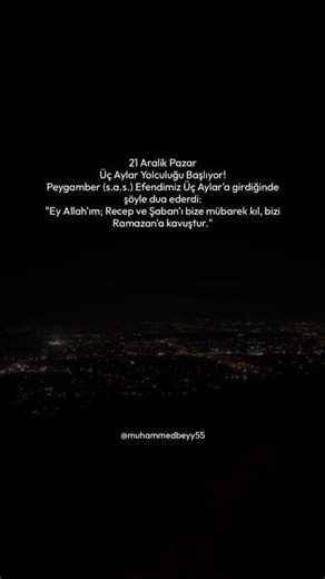 Üç Aylar Başlıyor! Müjde ve Dua ile Karşılayalım 🌙✨