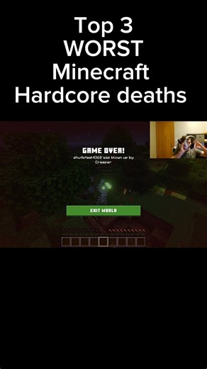 Top 3 WORST Minecraft hardcore deaths